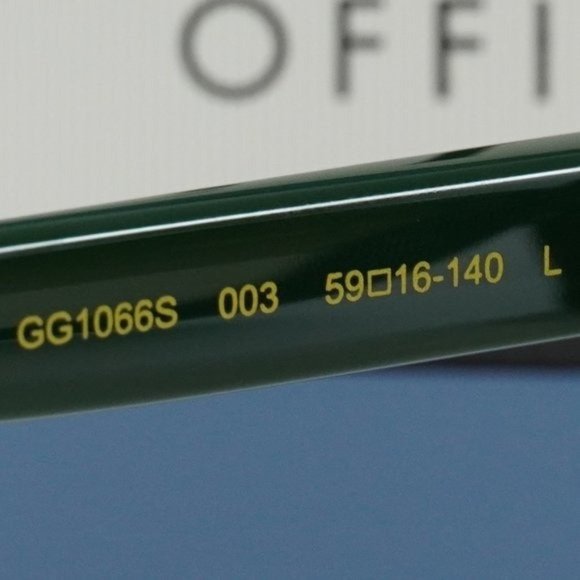 FINAL PRICE NEW GUCCI GG1066S 003 BLACK GREEN BROWN SQUARE WOMENS SUNGLA… - Picture 8 of 12